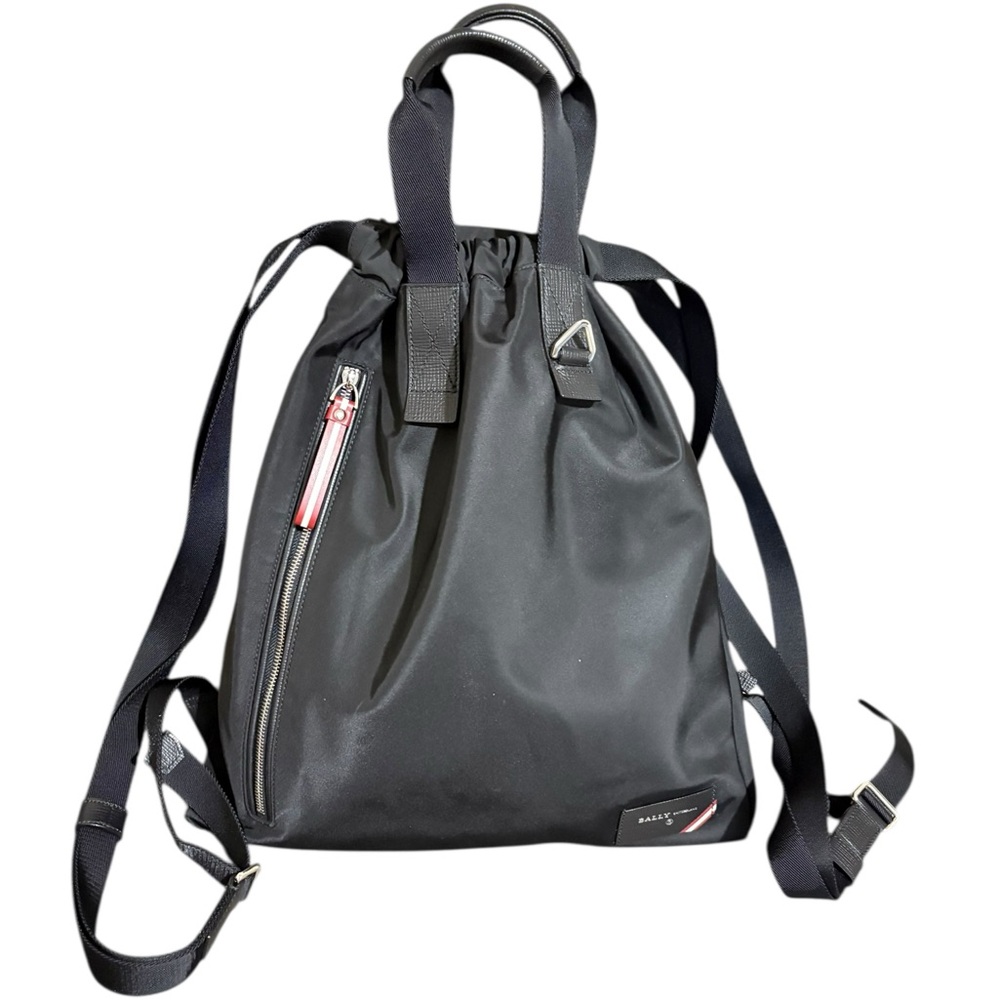 Authentic Bally Drawstring Backpack-Daypack Black… - image 1